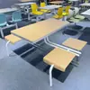 Mesas e Cadeiras para Refeitório de Estudantes do Ensino Médio, Conjunto de Mesa e Cadeiras Dedicado para Refeitório de Funcionários de Fábrica de Empresa para 4 ou 6 Pessoas