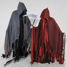 Capa de Halloween, capa masculina sin rostro, capa de la muerte, túnica de mago de trapo, disfraz de fiesta de Halloween