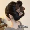 Pinza para el pelo de felpa con lunares de alta gama 2026, Pinza de tiburón moderna y exquisita para mujer, Versátil para el uso diario y el trabajo, Accesorio para el cabello