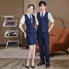 Uniforme de trabajo para recepcionista de hotel, camarera, gerente de catering, traje profesional, casa de té, restaurante, comedor, uniforme de trabajo para cajero, masculino
