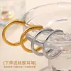Pendientes de Acero Inoxidable Chapados en Oro de 18k con Forma de C, Estilo Ins de Celebridad de Internet Transfronteriza Europea y Americana, Pendientes de Moda Elegantes para Mujer, Simples Retro