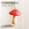 Decoraciones navideñas transfronterizas hongo pequeño colgante creativo regalo de Navidad manualidades de regalo adornos al por mayor
