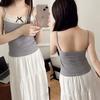 Deseo Puro Chica Caliente Hermoso Tirante Trasero Camisola con Almohadilla para el Pecho Ropa Exterior de Primavera y Verano para Mujer Camiseta Interior de Encaje