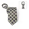 Corbata de Nuevo Estilo para Hombre de 8 cm Fácil de Usar, Corbata Perezosa de Rayas Rojas de Alta Gama, Diseño Personalizado Disponible, No Necesita Atar