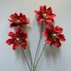 3 amapolas artificiales en colores otoñales para decoraciones de bodas de ensueño, accesorios de fotografía y decoración del hogar