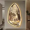 Pintura Luminosa de Rena Moderna de Luxo Leve para Sala de Estar Corredor Pintura Pendurada Pintura Luminosa Criativa Pintura Decorativa de Entrada Pintura Luminosa de LED