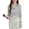 Camisa Blanca de Manga Corta Antiarrugas para Mujer Otoño 2026, Ropa Formal Profesional de Alta Gama para Entrevistas de Calificación Empresarial y Docente, Camisa de Satén