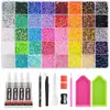 Atacado best-seller transfronteiriço 48 cores 60 cores strass de fundo plano 15 grades 40 grades conjunto de strass de resina strass AB acessórios de decoração para nail art