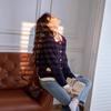 Nuevo cárdigan de punto coreano estilo universitario para otoño e invierno 2025, reduce la edad, para niñas, versión europea, elegante, suéter de alta calidad, chaqueta para mujer