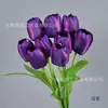 Tecido de Seda Sintética Buquê de Tulipas de 9 Cabeças para Decoração de Mesa de Casamento, Inauguração de Restaurante, Arranjo de Flores para Shopping Center, DIY Transfronteiriço