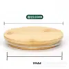 Tampas personalizadas de madeira de bambu para canecas, tampas de bambu para garrafas de vidro de aromaterapia, tampas para potes selados, tampas de madeira para potes de chá, tampas redondas de madeira