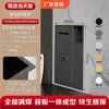 Papelera de Acero Inoxidable Nicho de Pared Empotrado Baño Inodoro Nicho de Pared Gabinete al Lado del Inodoro Estante de Almacenamiento Caja de Pañuelos Fija