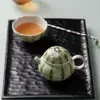 La nueva tetera de cerámica de Miyan, diseño de sandía pintado a mano, estilo pequeño y fresco para mujeres, con filtro, juego de té de una tetera