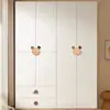 Manija de Puerta de Gabinete Infantil Madera Maciza Oso de Dibujos Animados Conejo Mickey Manija de Cajón de Armario Cuatro Puntos Semicircular Tronco