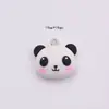 Pendientes de Panda Pintado de Resina de Dibujos Animados, Estrella Arcoíris, Sol, Llavero para Bolso, Colgante, Accesorios de Joyería DIY