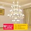 Candelabro Europeo Lámpara de Sala de Estar Moderna Hogar Nuevo Estilo Villa Restaurante Salón Lámpara de Dormitorio Candelabro Cerámico Simple