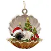 Enfeites Transfronteiriços com Tema de Cachorro, Decorações de Carro de Natal, Decorações de Árvore de Natal, Decoração de Casa em Concha Acrílica, Novos Produtos para Dormir