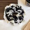 Scrunchie de Algodão Bordado Estilo Coreano com Bordas Onduladas, Elástico de Cabelo Plissado Versátil, Corda de Cabelo de Ruffle de Alta Qualidade, Acessório de Cabelo Feminino