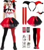 Carnaval de Halloween Infantil Esquadrão Suicida Harley Quinn Harley Quinn Cosplay Fantasia de Cosplay