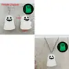 Aretes de Halloween Fantasma Luminoso 3D Calabaza Dulce de Maíz Colgante Collar Joyería de Halloween
