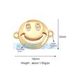 L58 M55 Acessórios para joias DIY micro-incrustados coração de pêssego lua animal borboleta rosto sorridente zircônia conexão