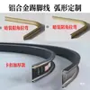 Rodapé luminoso em forma de arco com luzes LED, rodapé de liga de alumínio montado na superfície, fita de LED circular embutida em arco, canaleta de luz para linha do piso