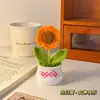 Decoración de Escritorio de Girasol Adornos Tejido de Flores Hecho a Mano Decoración de Oficina Producto Terminado Regalo de Cumpleaños para Mujeres Estilo Nuevo