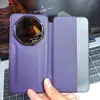 Funda Inteligente para Ventana Adecuada para Funda de Teléfono Huawei Mate80Promax P80 Funda de Cuero Simple tipo Flip M70 Funda de Cuero Anti-Caída de Cobertura Total