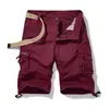 Comercio Exterior Ropa de Hombre al por Mayor Verano Holgados Casuales Pantalones Cortos Cargo Camuflaje Talla Grande Pantalones con Múltiples Bolsillos de Solapa Pantalones de Longitud Media K19