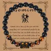 Ventas Directas de Fábrica en Stock Pulseras de Cuentas Redondas de los Doce Signos del Zodíaco Pulseras de Comercio Exterior Transfronterizo Pulseras de Cristal de Ojo de Tigre