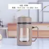 Caneca de vidro redonda criativa para mulheres, copo de água de alto valor com alça, copo simples de vidro transparente
