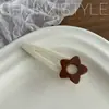 Horquilla sin costuras marrón para mujer, horquilla de verano para la parte trasera de la cabeza, pinza lateral, pinza para flequillo de lado, horquilla rota, nuevo tocado elegante