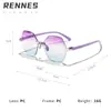 Gafas de Sol Infantiles Sin Marco de una Sola Pieza Transfronterizas Color Caramelo Hexagonales Integradas Lente Oceánica Gafas de Sol con Protección Solar