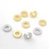 Espaçador de Cobre Banhado a Ouro com Forte Retenção de Cor, Espaçador Redondo Espessado com Furo Grande, Acessórios para Joias DIY Feitos à Mão, Pequenas Contas Espaçadoras Redondas