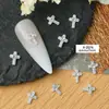 Acessórios de Nail Art Cruzados Estilo Crocs da Moda Punk Strass Liga Metálica Popular de Comércio Exterior Joias