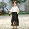 Niños y Niñas Hanfu Estilo Chino Ropa de Actuación Niñas Super Hada Estilo Chino Traje Tang Vestido de Cara de Caballo para Niños Traje Antiguo Vestido Guoxue
