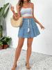 Amazon Europa y América 2025 Verano Nuevo Falda Floral con Borlas y Cordones para Mujer