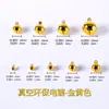 Atacado 6-12mm Sino Dourado e Prateado Pingente Colorido Animal Redondo Sino Natal DIY Chaveiro Pingente Acessórios