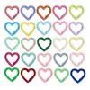 Clips de Resorte Coloridos, Anillas Abiertas Redondas, Anillas de Resorte en Forma de Corazón, Accesorios para Llaveros DIY, Conectores de Aleación