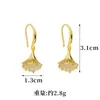 Collar y Anillo de Hoja de Ginkgo Chapados en Oro de 18 Quilates Transfronterizos Japoneses, Coreanos, Europeos y Americanos, Elegante y Sencillo, Joyería de Lujo Ligero de Gama Alta