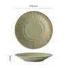 Plato Cerámico Profundo de Cerámica Gruesa Único Estilo Retro para Restaurantes y Hoteles, Plato de Postre y Sopa de Alta Estética, Plato Creativo para Emplatado de Filetes y Comida Occidental