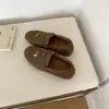 Elegantes mocasines sin cordones para mujer, novedad versátil de otoño 2026, zapatos de suela gruesa