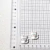 Vestido de Dibujos Animados Gato Blanco Zapato con Agujeros Hebilla Pasador Cuerda para el Cabello Imán para Refrigerador Pinzas Pegamento Cremoso Accesorios de Resina para Bricolaje