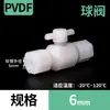 Conector de Manguera Resistente a Ácidos Fuertes para Válvula de Bola de PVDF, Conector de Compresión, Conector Recto Roscado de PVDF