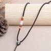 Tecido à mão simples planície Bashan Jade Ágata Jade Pei Cordão Jade Pingente de Jade para homens e mulheres camisola cadeia corda