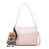 Bolsa Pequena Estilo Coreano Transfronteiriça para Mulheres 2026 Nova Bolsa de Ombro Casual Simples Bolsa Transversal Couro de Cera de Óleo High-End Retrô