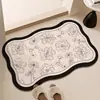 Antideslizante Absorbente de Agua para Inodoro Puerta Fuerte Baño Barro de Diatomeas Alfombrilla de Piso para Baño Baño Secado Rápido Esterilla para Pies Alfombra Baño