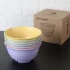 Conjunto de 6 Tigelas de 17cm Palha de Trigo Doméstica Tigela Grande para Arroz Tigela Japonesa para Ramen À Prova de Queda Estudante Tigela para Macarrão Instantâneo