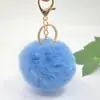 Al por mayor en stock Bola de pelo de imitación de conejo Rex de 8 cm llavero colgante lindo para mujer bolso de coche teléfono móvil colgante de felpa