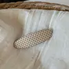 Nuevo Pasador para el Cabello Ovalado de Lunares Estilo Coreano Hecho a Mano con Tela Pinza para Flequillo Atmósfera Otoño/Invierno Pinza Lateral para Cabello Suelto Pasador Retro